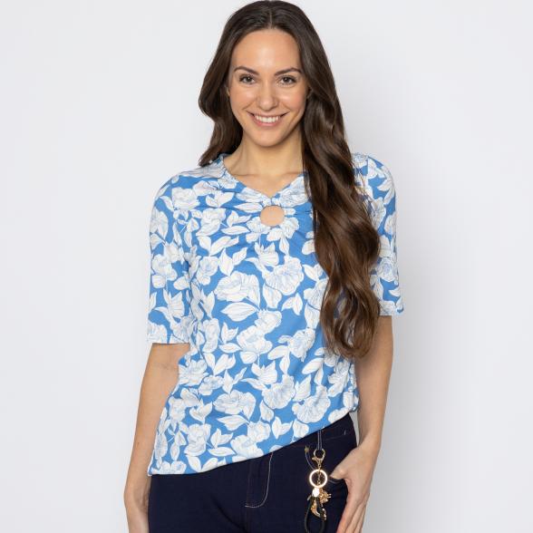 mocca by J. Leibfried Shirt blau/offwhite