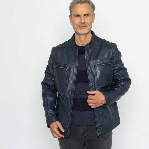 OTTO KERN Herren-Lederjacke marine
