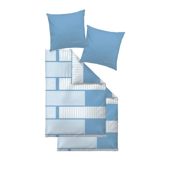 Bugatti Satin-Bettwäsche 4tlg. blau