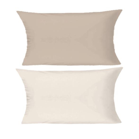 Bugatti 2 Kissenbezüge 40x80cm beige Wende