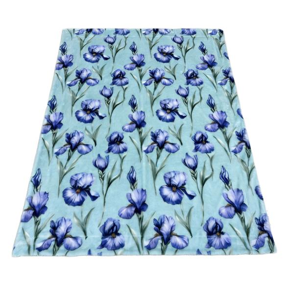 Felldecke mit Blumendesign 150x200cm