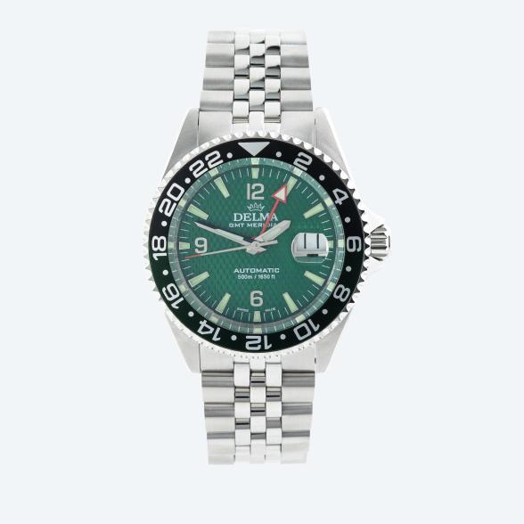DELMA Herrenuhr "Santiago GMT Meridian" grün