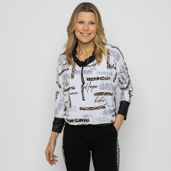 VANESSA STYLE Damen-Shirt schwarz/weiß/beige