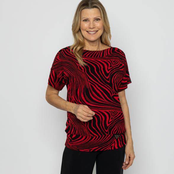 VANESSA STYLE Damen-Sweatshirt schwarz/rot