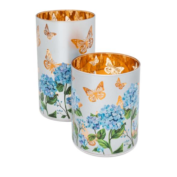 2 LED-Windlichter mit Design