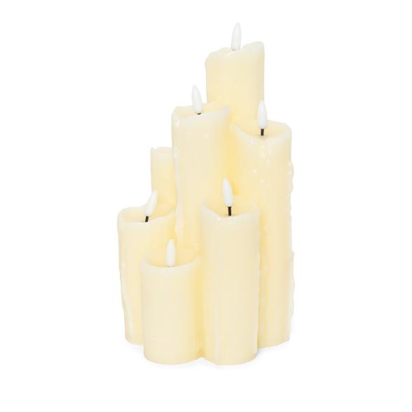 XXL-LED-Kerzen elfenbein