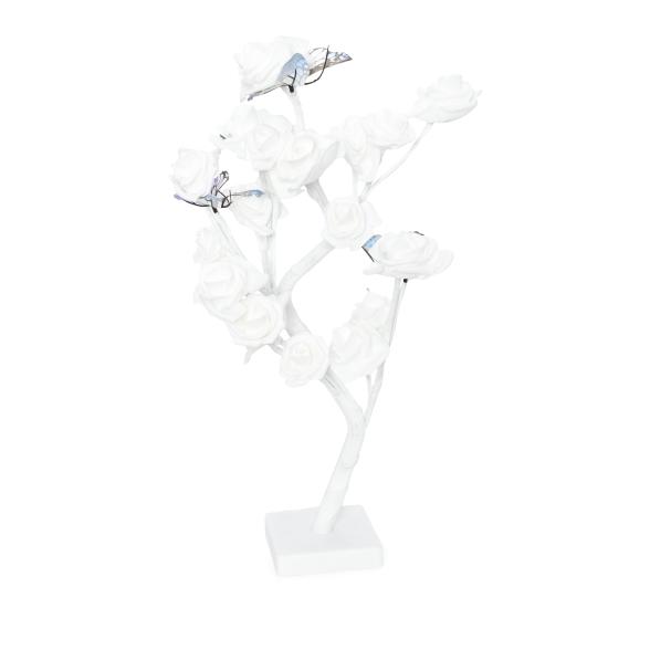 Rosenbäumchen mit LEDs weiß