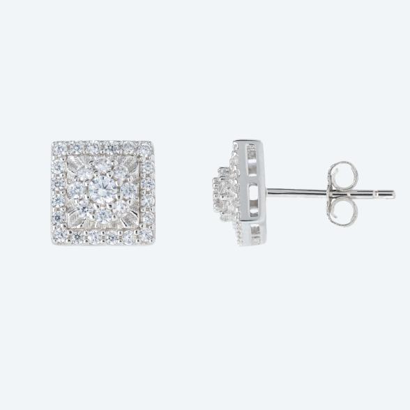 SET: 2-teilig Ohrstecker 925 Silber Zirkonia