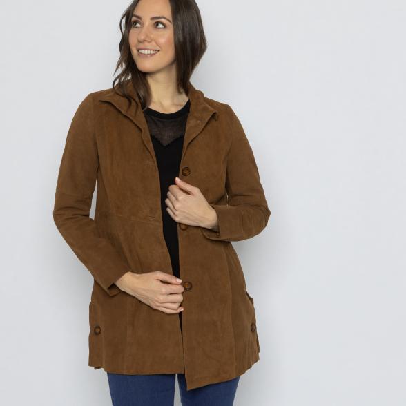 OTTO KERN Damen-Lederkurzmantel cognac