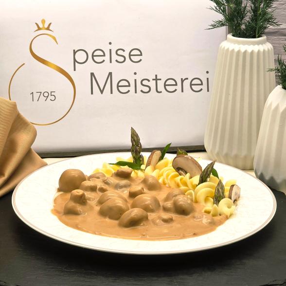 Champignonsragout in dunkler Sosse