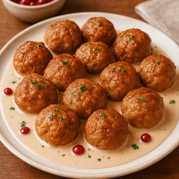 Fleischbällchen Svantje in Preiselbeersoße