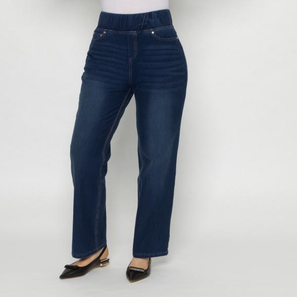 sophistical Women Jeans Wide mittelblau