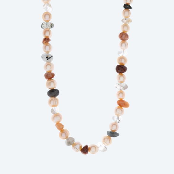 Collier Quarz multicolor, SWZPerlen