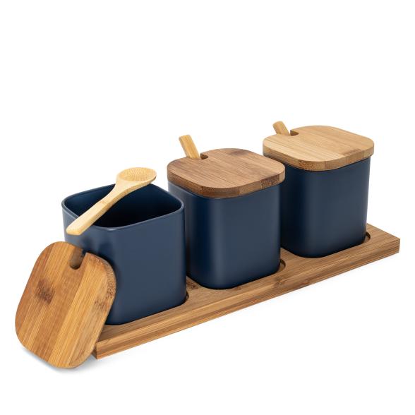 Serviergläser mit Bambus