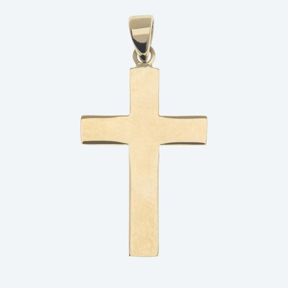 Kreuzanhänger 375 Gelbgold