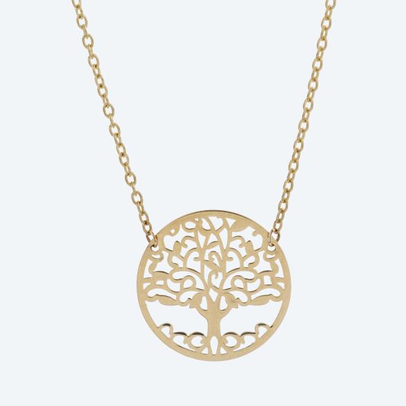 Mittelteil-Collier 375 Gelbgold
