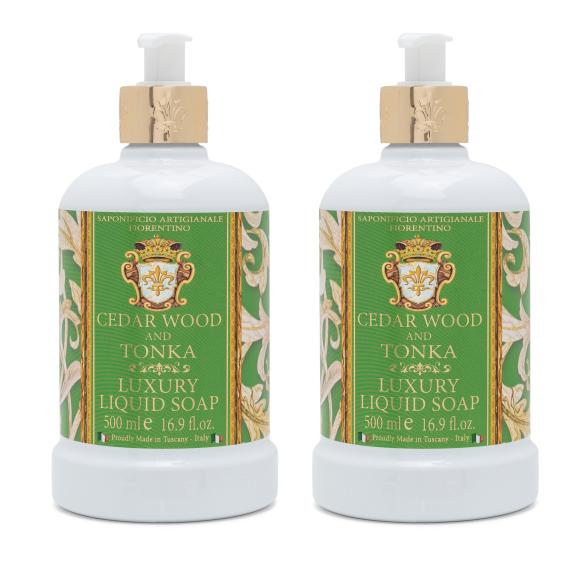 Fiorentino Luxus Flüssigseifen Zedernholz & Tonka