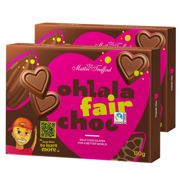 Ohlala Herzpralinen mit Haselnusscremefüllung 110g