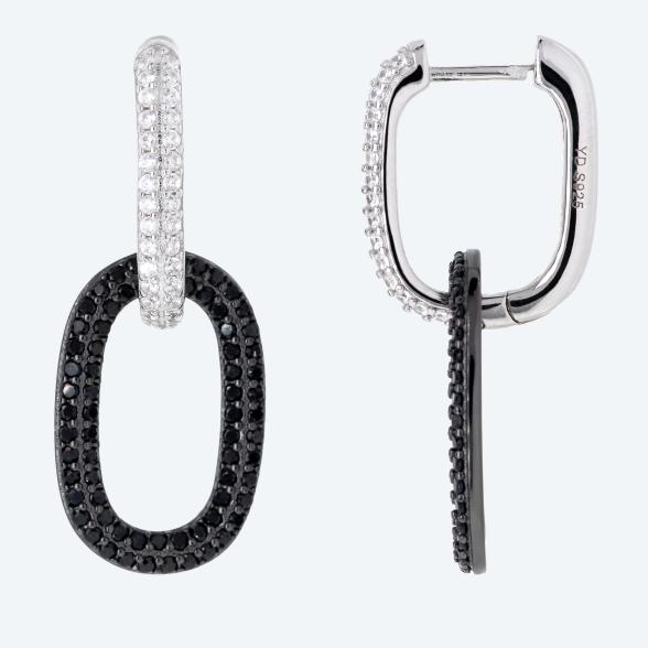 Ohrhänger 925 Silber rhodiniert  Spinell