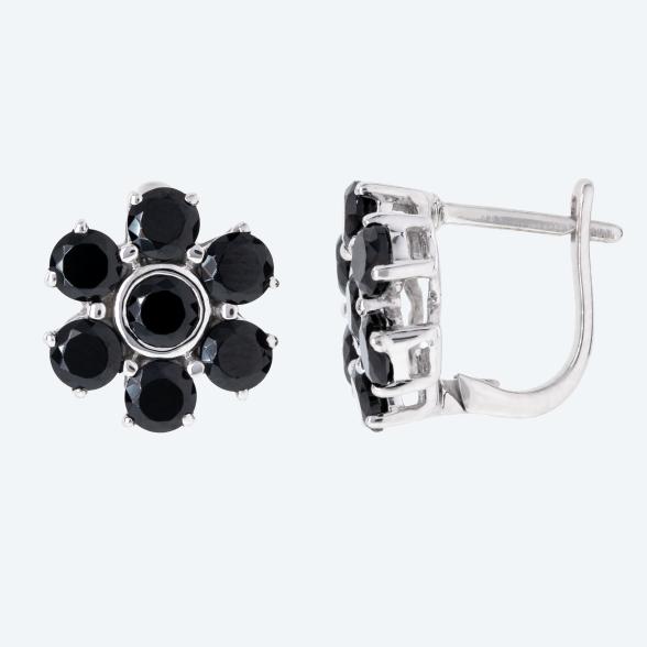 Ohrstecker 925 Silber rhodiniert Spinell