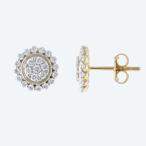 LG Ohrstecker 375 Gelbgold Brillanten