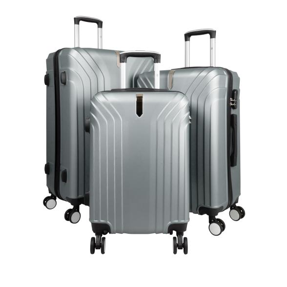 3-teiliges ABS-Kofferset 'Palma24' silber