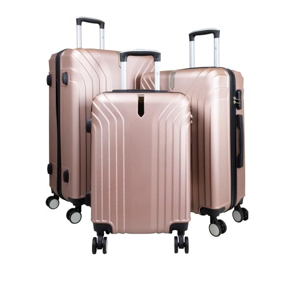3-teiliges ABS-Kofferset 'Palma24' roségold