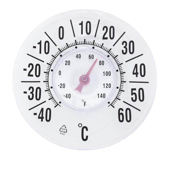 4008838108956 - - Maximex Außen-Thermometer ø 18 cm Transparent Polystyrol transparent Kunststoff - transparent