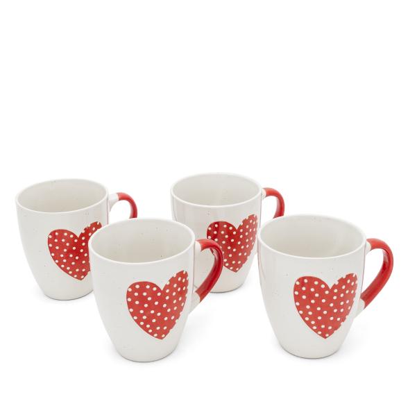 Tassen-Set Herz 4 Stück