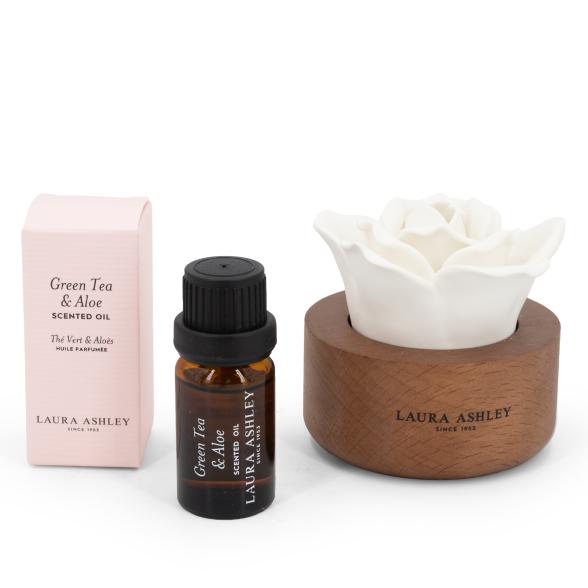 Laura Ashley Duftblume mit Öl Green Tea & Aloe