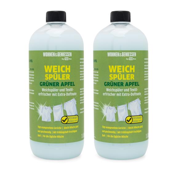 W&G Weichspüler 2 x 1 Liter Grüner Apfel