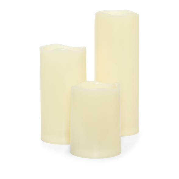 3er Set LED-Kerzen Outdoor