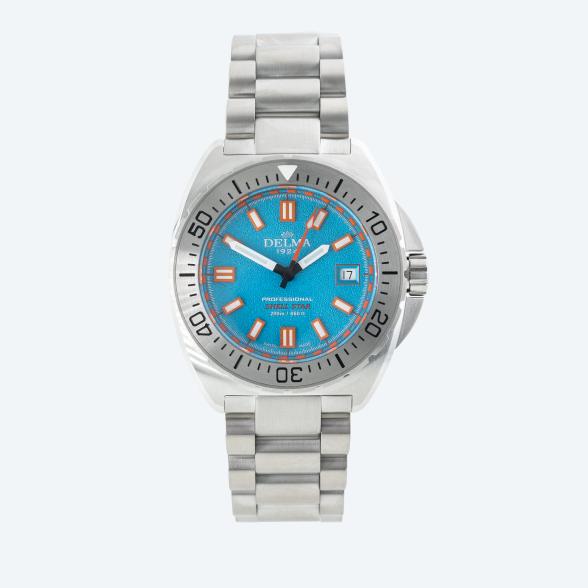 DELMA Herrenuhr "Shellstar Quarz" hellblau
