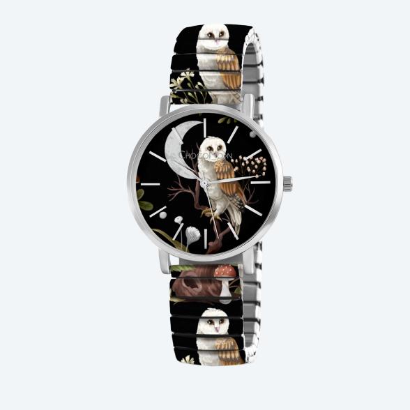 ChocoMoon Damenuhr "Silver Night Owl" Quarz