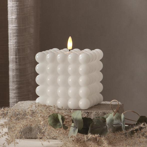 LED-Kerze Bubble-Optik