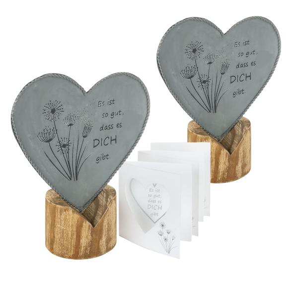 2er Set Deko-Geschenk Herz