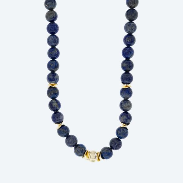 Christian Materne Collier Lapislazuli gefärbt