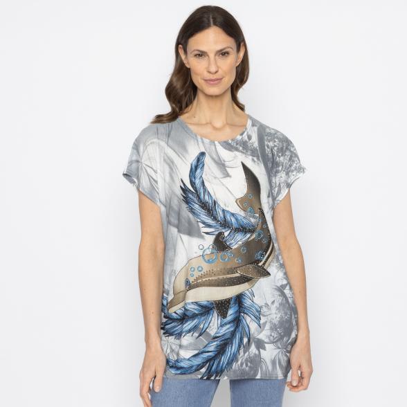 FASHION NEWS Damen-Shirt Delfin grau