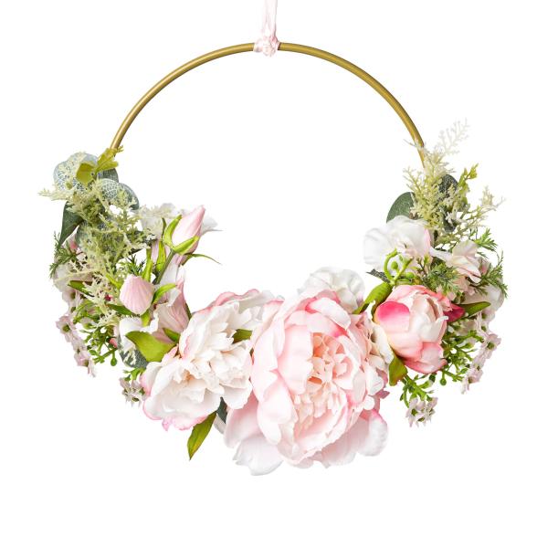 Peonien-Dekokranz rosa