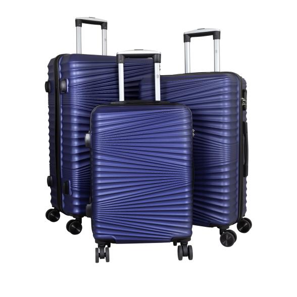 3-teiliges ABS-Kofferset 'Luxor' blau