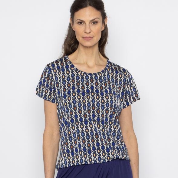 FASHION NEWS Damen-Shirt navy/multicolor