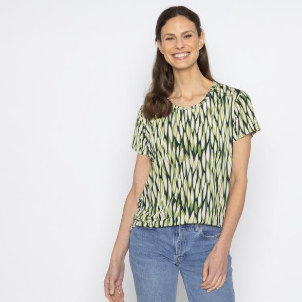FASHION NEWS Damen-Shirt Blätter grün/multicolor
