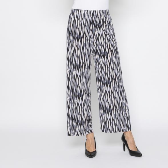 FASHION NEWS Damen-Hose Blätter grau/multicolor
