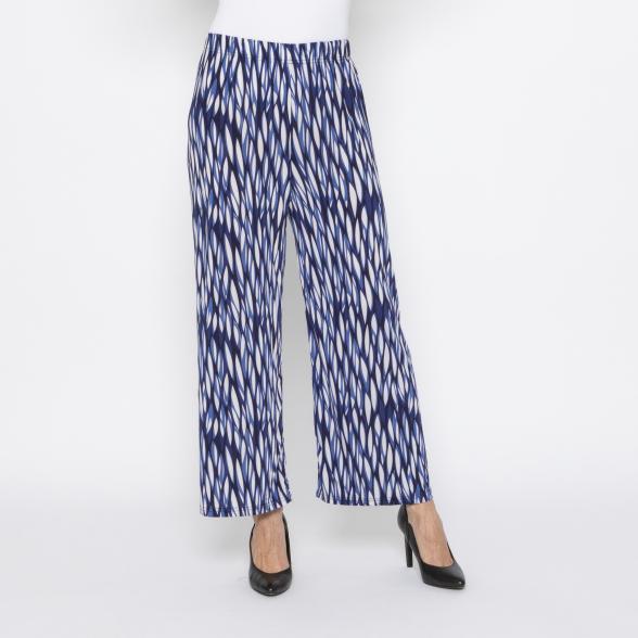 FASHION NEWS Damen-Hose Blätter blau/multicolor