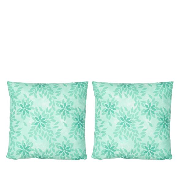 2er Set Outdoor-Kissen türkisblau