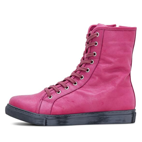 Andrea Conti Damen Lederboots hot pink