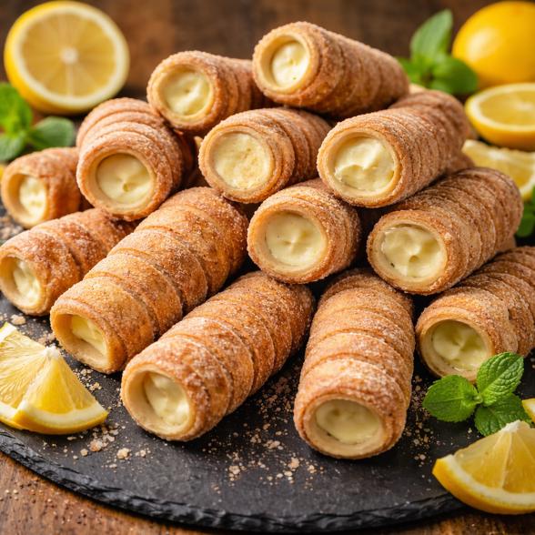 Striezelgebäck Zabajone-Creme