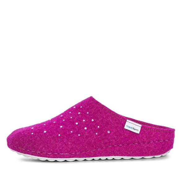 mediform Damenhausschuh pink Glitzer