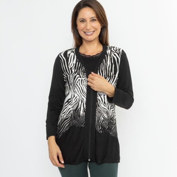 MILANO Design Damen-Shirtjacke multicolor