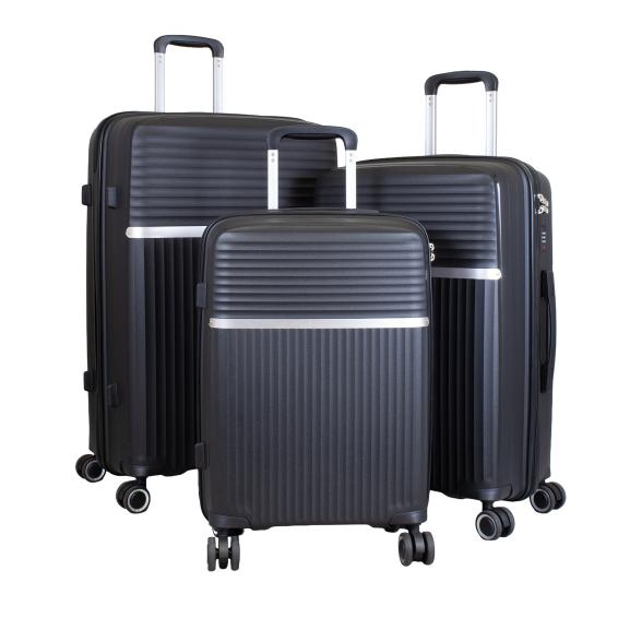 3-teiliges PP-Hartschalenkofferset 'Trento' black